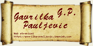 Gavrilka Pauljević vizit kartica